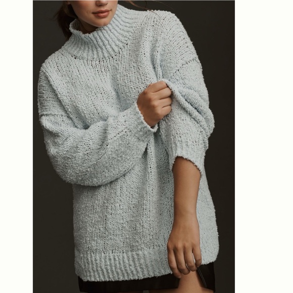 NWT Anthropologie The Need-lt Oversized Mock Neck Sweater XL - Picture 2 of 12